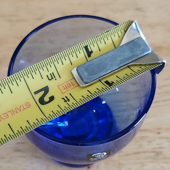 Japanese Handmade by Happy Sales Set of 5 Blue Glass Sake Cups 3oz. - Picture 9 of 9